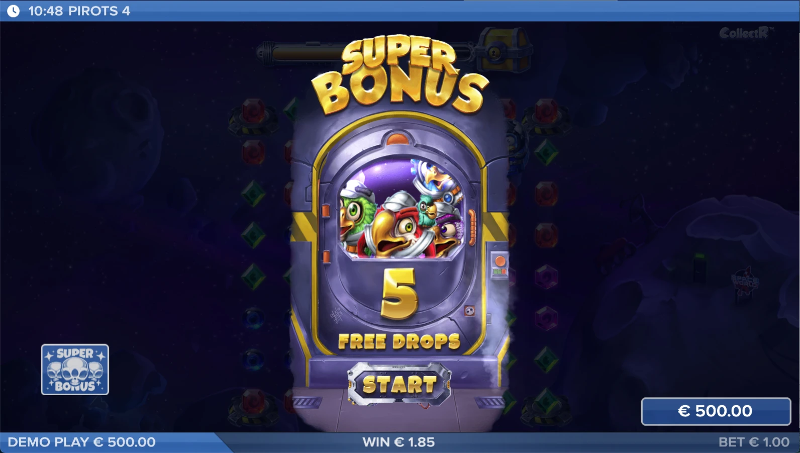 Pirots 4 Super bonus modus.